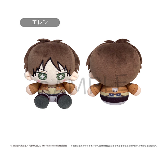 【2025年11月預購】 進擊的巨人迷你坐姿Tapi毛絨玩具