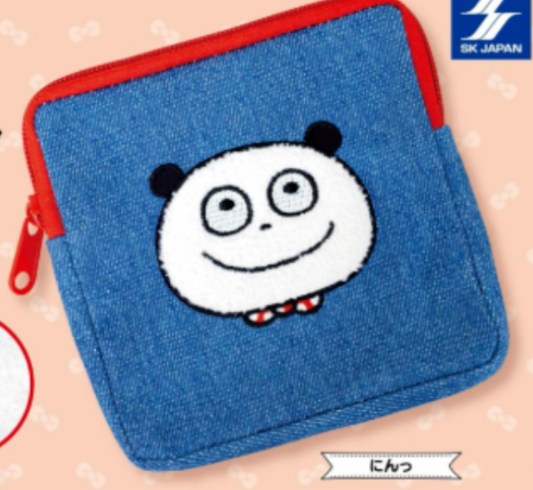 6月扭蛋 Gokigen Panda 蓬鬆牛仔布小袋