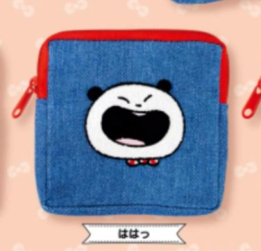 6月扭蛋 Gokigen Panda 蓬鬆牛仔布小袋
