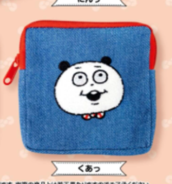 6月扭蛋 Gokigen Panda 蓬鬆牛仔布小袋