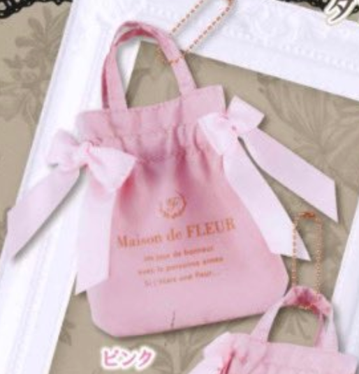 6月扭蛋 Maison de FLEUR 雙蝴蝶結迷你手提袋吊飾
