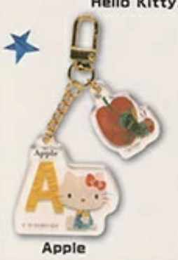 8月扭蛋 hello kitty雙亞克力鑰匙扣