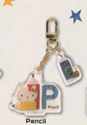 8月扭蛋 hello kitty雙亞克力鑰匙扣