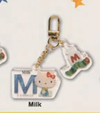 8月扭蛋 hello kitty雙亞克力鑰匙扣