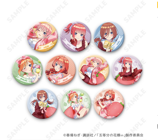 【2025年9月預購】五等分的花嫁 室內服裝ver. 10枚裝盒裝徽章