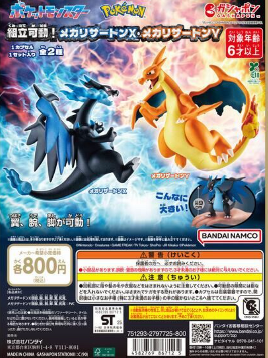 6月扭蛋 Pokemon超級噴火龍X和超級噴火龍Y