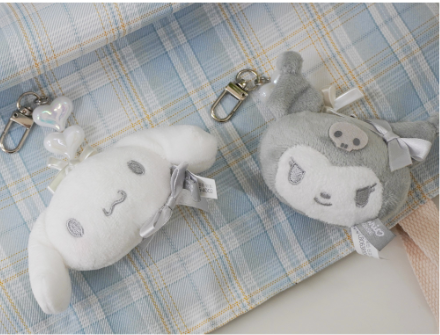 韓國生活百貨 -  韓國限定 Sanrio 銀色系列臉型吊飾 (預訂)