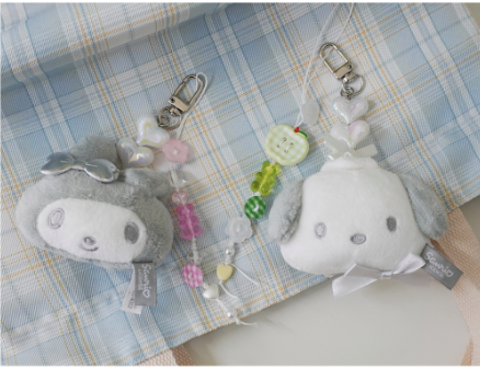 韓國生活百貨 -  韓國限定 Sanrio 銀色系列臉型吊飾 (預訂)