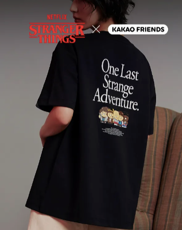 韓國服飾 -  韓國 怪奇物語（Stranger Things) x Kakao Friends 短袖Tee (預訂)