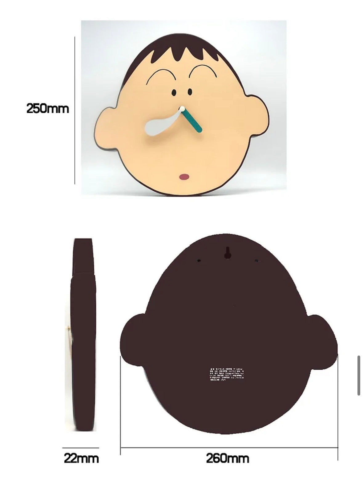 韓國生活百貨 -  韓國 蠟筆小新 阿呆掛牆時鐘  (預訂) 🕰️