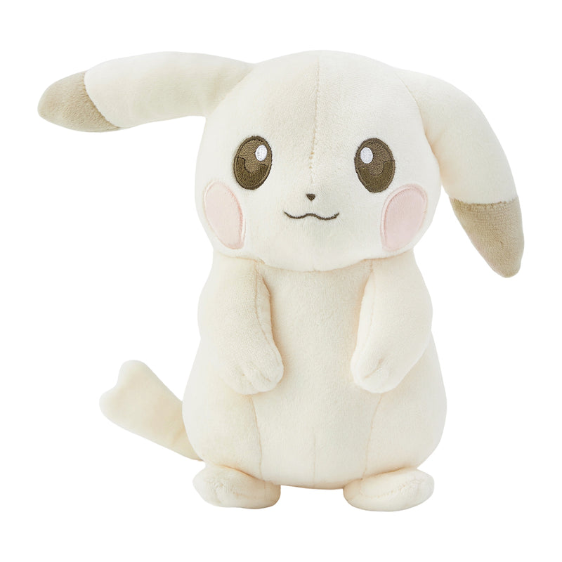 Pokémon ぽこ あ ポケモン 淡色皮卡丘毛公仔正面