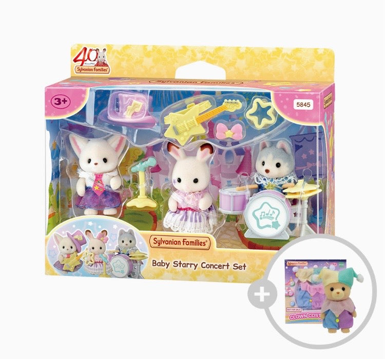 韓國生活百貨 -  韓國森林家族40週年Baby Starry Concert Set (附小丑公仔衫） (預訂)