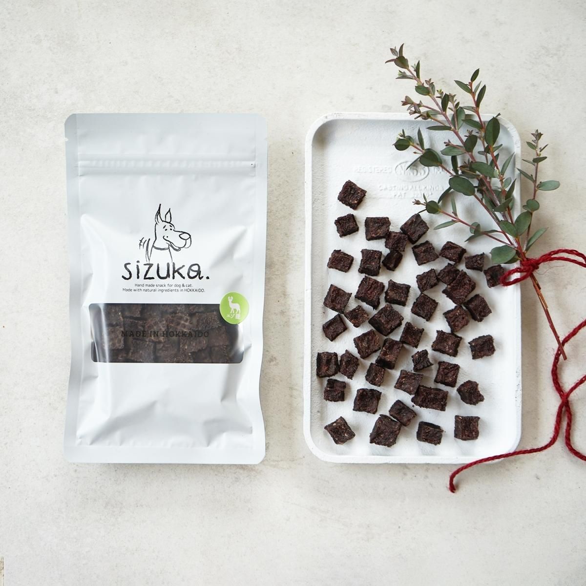SIZUKA 北海道蝦夷鹿粒粒肉 30g 包裝及鹿肉粒