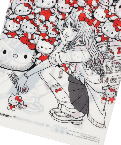 NICE GHOST CLUB伊藤潤二富江與Hello Kitty聯乘L形文件夾－商品圖片4