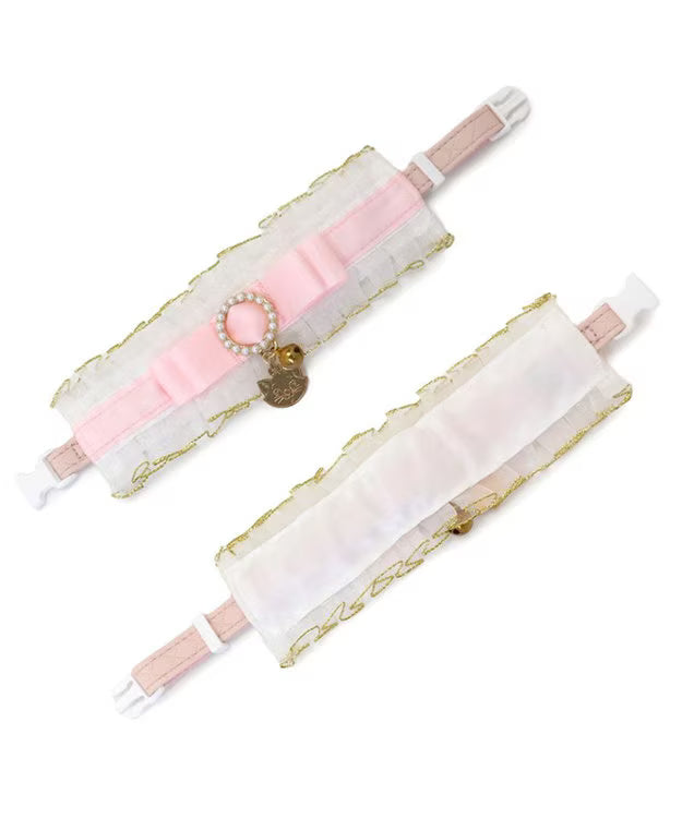 寵物用品 迪士尼 Marie 荷葉邊項圈  S / M